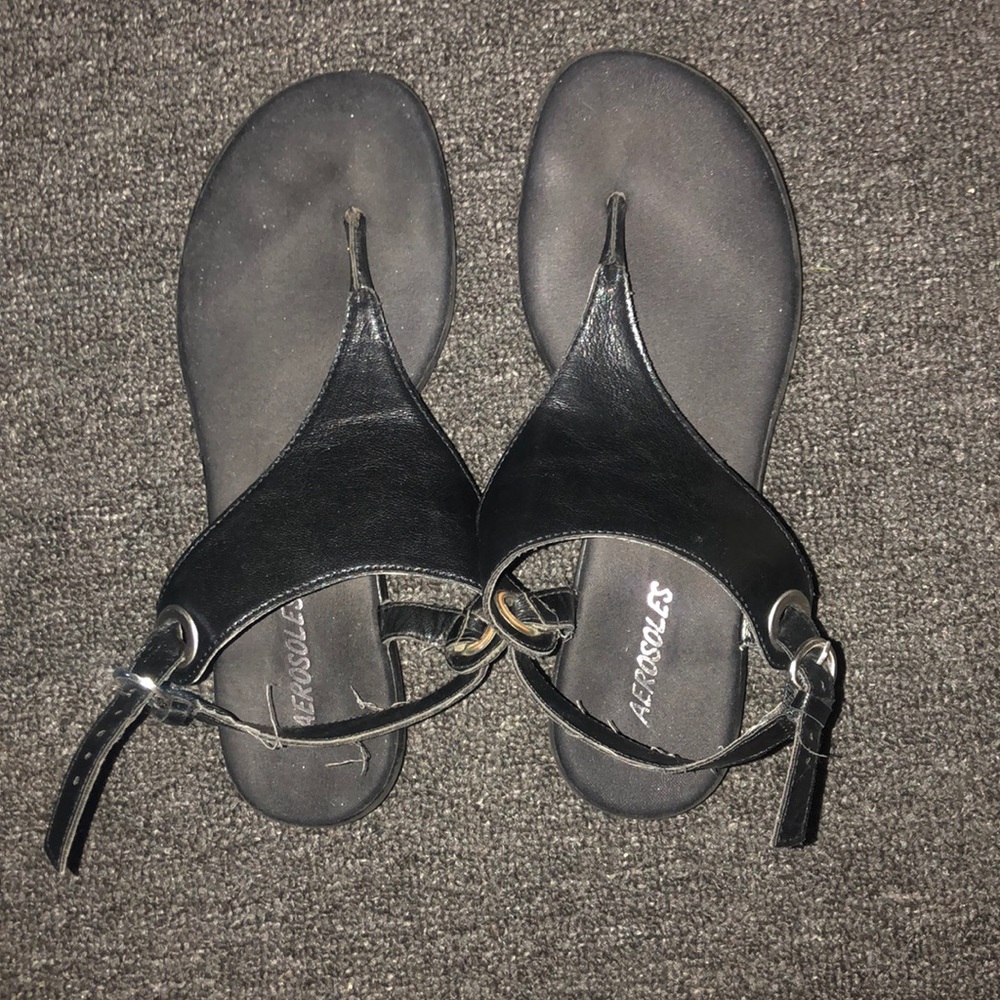 black sandals